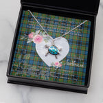 Sea Turtle Necklace Gift for My Beautiful Girlfriend Valentines Necklace Clan Gillies Tartan Blue Turtle Necklace