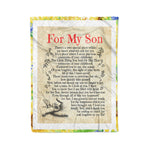 Scotstee Shop - Personalized gift letter for My Son fleece blanket