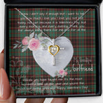 Gift For My Beautiful Girlfriend Necklace Valentine Necklace Clan Buchan Ancient Tartan Cross Dancing Necklace Scottish Tartan Jewelry