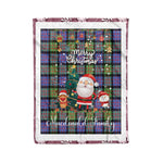 Personalized Gift Tartan Plaid Blanket Clan Macdonald Of Ranald With Funny Santa Snowman Reindeer Merry Christmas Fleece Blanket, Home Living Room, Plaid Blanket, Tartan Blanket, Scottish Blanket, Buffalo fleece blanket, Christmas Blanket-Recovered