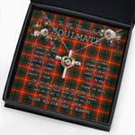 To My Beautiful Soulmate Necklace In Your Eyes I Have Found My Home Clan Douglas of Roxburgh Tartan Cross Dancing Necklace