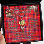 To My Beautiful Soulmate Sunflower Necklace In Your Eyes I Have Found My Home Clan Rose Tartan Jewelry For Girlfriend