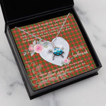 Sea Turtle Necklace Gift for My Beautiful Girlfriend Valentines Necklace Clan Bruce Modern Tartan Blue Turtle Necklace
