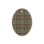 Scott Green Weathered Tartan Oval Ornaments, Christmas Tree Ornament, Plaid Christmas Ornaments, Ceramic Oval Christmas Tree Decoration, Tartan Oval Ornaments, Christmas Tree Ornament, Plaid Christmas Ornaments, Ceramic Oval Christmas Tree Decoration