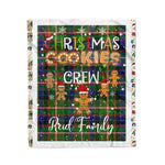 Personalized Gift Tartan Plaid Blanket Clan Reid With Christmas Cookie Baking Crew Christmas Gift Blanket, Plaid Blanket, Christmas Fleece Blanket, Christmas Blanket, Tartan Blanket, Scottish Blanket, Scotland Blanket, Family Name Blanket, Custom Blanket, Personalized Blanket