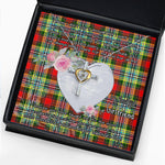 Gift For My Beautiful Girlfriend Necklace Valentine Necklace Clan Dundee Tartan Cross Dancing Necklace Scottish Tartan Jewelry