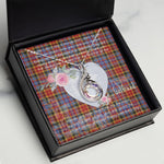 Rising Phoenix Necklace - Valentine Necklace Clan Dalrymple Orginal Tartan Gift for Girlfriend, Gift for My Wife Rising Phoenix Necklace