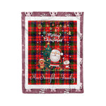 Personalized Gift Tartan Plaid Blanket Clan MacNaughton With Funny Santa Snowman Reindeer Merry Christmas Fleece Blanket, Home Living Room, Plaid Blanket, Tartan Blanket, Scottish Blanket, Buffalo fleece blanket, Christmas Blanket