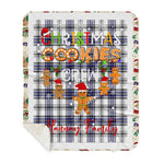 Personalized Gift Tartan Plaid Blanket Clan Hannay With Christmas Cookie Baking Crew Christmas Gift Sherpa Blanket, tartan sherpa blanket,buffalo plaid sherpa blanket,christmas sherpa blanket,Christmas Throw Blanket,green plaid sherpa blanket,green sherpa blanket