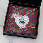 Sea Turtle Necklace Gift for My Beautiful Girlfriend Valentines Necklace Clan Fraser of Altyre Tartan Blue Turtle Necklace