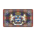 Doormat - Welcome Mat Scottish Fraser Hunting Modern Clan Badge Tartan Door Mat, Plaid Doormat