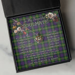 To My Beautiful Soulmate Necklace In Your Eyes I Have Found My Home Clan MacDonell of Glengarry Tartan Crown Pendant Necklace