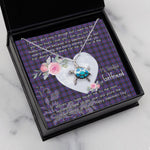 Sea Turtle Necklace Gift for My Beautiful Girlfriend Valentines Necklace Clan Horsburgh Tartan Blue Turtle Necklace