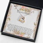To My Bonus Mom Necklace, To My Beautiful Bonus Mom On My Wedding Day Necklace, Gift For Stepmother Of The Groom Gift Forever Love Necklace