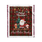 Personalized Gift Tartan Plaid Blanket Clan MacAlister of Skye With Funny Santa Snowman Reindeer Merry Christmas Fleece Blanket, Home Living Room, Plaid Blanket, Tartan Blanket, Scottish Blanket, Buffalo fleece blanket, Christmas Blanket