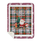 Personalized Gift Tartan Plaid Blanket Clan MacDuff Dress Ancient With Funny Santa Snowman Reindeer Merry Christmas Gift Sherpa Blanket, blue plaid sherpa blanket,blue tartan sherpa blanket,Buchan,buffalo plaid sherpa blanket,christmas sherpa blanket,Christmas Throw Blanket