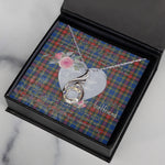Scotstee Shop - Rising Phoenix Necklace - Valentine MacBeth Modern Clan Abercrombie Tartan Gift for Girlfriend Rising Phoenix Necklace, Scottish Tartan Jewelry