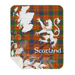 Sherpa Blanket - Tartan Blanket Thistle and Lion Scottish Clan Grant of Edinchat Plaid Blanket, plaid sherpa blanket queen,purple sherpa blanket,queen sherpa blanket,queen size sherpa blanket,red sherpa blanket,scottish tartan blankets,sherpa blanket,sherpa christmas blanket