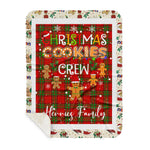 Personalized Gift Tartan Plaid Blanket Clan Herries With Christmas Cookie Baking Crew Christmas Gift Sherpa Blanket, tartan sherpa blanket,buffalo plaid sherpa blanket,christmas sherpa blanket,Christmas Throw Blanket,green plaid sherpa blanket,green sherpa blanket
