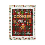 Personalized Gift Tartan Plaid Blanket Clan Gregor With Christmas Cookie Baking Crew Christmas Gift Blanket, Plaid Blanket, Christmas Fleece Blanket, Christmas Blanket, Tartan Blanket, Scottish Blanket, Scotland Blanket, Family Name Blanket, Custom Blanket, Personalized Blanket