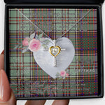 Gift For My Beautiful Girlfriend Necklace Valentine Necklace Clan MacAndrew Tartan Cross Dancing Necklace Scottish Tartan Jewelry