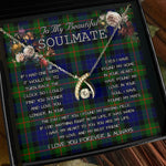 To My Beautiful Soulmate Necklace In Your Eyes I Have Found My Home Clan Gunn Tartan Wishbone Dancing Necklace