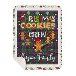 Personalized Gift Tartan Plaid Blanket Clan Logan With Christmas Cookie Baking Crew Christmas Gift Sherpa Blanket, tartan sherpa blanket,buffalo plaid sherpa blanket,christmas sherpa blanket,Christmas Throw Blanket,green plaid sherpa blanket,green sherpa blanket