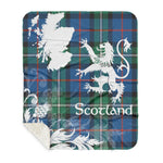 Sherpa Blanket - Tartan Blanket Thistle and Lion Scottish Clan MacPhail Plaid Blanket, plaid sherpa blanket queen,purple sherpa blanket,queen sherpa blanket,queen size sherpa blanket,red sherpa blanket,scottish tartan blankets,sherpa blanket,sherpa christmas blanket
