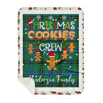 Personalized Gift Tartan Plaid Blanket Clan Henderson With Christmas Cookie Baking Crew Christmas Gift Sherpa Blanket, tartan sherpa blanket,buffalo plaid sherpa blanket,christmas sherpa blanket,Christmas Throw Blanket,green plaid sherpa blanket,green sherpa blanket