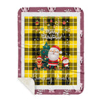 Personalized Gift Tartan Plaid Blanket Clan Barclay With Funny Santa Snowman Reindeer Merry Christmas Gift Sherpa Blanket, blue plaid sherpa blanket,blue tartan sherpa blanket,Buchan,buffalo plaid sherpa blanket,christmas sherpa blanket,Christmas Throw Blanket