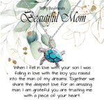 Boyfriend's Mom Necklace, Gift For Boyfriend's Mom, To My Boyfriends Mom Necklace Sea Turtle Necklace