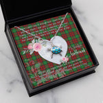 Sea Turtle Necklace Gift for My Beautiful Girlfriend Valentines Necklace Clan Kerr Modern Tartan Blue Turtle Necklace