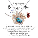 Opal Turtle Necklace - Mom Necklace Gift, To My Girlfriend's Mom Neckalce, Gift For Girlfriend's Mom, Mother Of The Bride