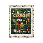 Personalized Gift Tartan Plaid Blanket Clan Bisset With Christmas Cookie Baking Crew Christmas Gift Blanket, Plaid Blanket, Christmas Fleece Blanket, Christmas Blanket, Tartan Blanket, Scottish Blanket, Scotland Blanket, Family Name Blanket, Custom Blanket, Personalized Blanket