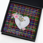 Gift For My Beautiful Girlfriend Necklace Valentine Necklace Clan Glas Tartan Cross Dancing Necklace Scottish Tartan Jewelry