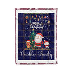 Personalized Gift Tartan Plaid Blanket Clan Crichton With Funny Santa Snowman Reindeer Merry Christmas Fleece Blanket, Home Living Room, Plaid Blanket, Tartan Blanket, Scottish Blanket, Buffalo fleece blanket, Christmas Blanket