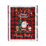 Personalized Gift Tartan Plaid Blanket Clan Ramsay Red With Funny Santa Snowman Reindeer Merry Christmas Fleece Blanket, Home Living Room, Plaid Blanket, Tartan Blanket, Scottish Blanket, Buffalo fleece blanket, Christmas Blanket