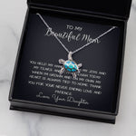 To My Beautiful Mom Necklace, Thank You For Never Ending Love From Daughter, Necklace Gift For Mom, Sea Turtle Necklace