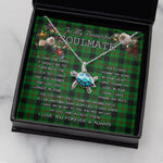 Sea Turtle Necklace To My Beautiful Soulmate Necklace In Your Eyes I Have Found My Home Clan Kincaid Tartan Blue Turtle Necklace