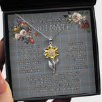 To My Beautiful Soulmate Sunflower Necklace In Your Eyes I Have Found My Home Clan Gladstone Hunting Tartan Jewelry For Girlfriend