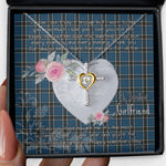 Gift For My Beautiful Girlfriend Necklace Valentine Necklace Clan Thomson Dress Tartan Cross Dancing Necklace Scottish Tartan Jewelry