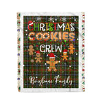 Personalized Gift Tartan Plaid Blanket Clan Brisbane With Christmas Cookie Baking Crew Christmas Gift Blanket, Plaid Blanket, Christmas Fleece Blanket, Christmas Blanket, Tartan Blanket, Scottish Blanket, Scotland Blanket, Family Name Blanket, Custom Blanket, Personalized Blanket
