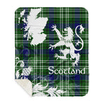 Sherpa Blanket - Tartan Blanket Thistle and Lion Scottish Clan Mow Plaid Blanket, plaid sherpa blanket queen,purple sherpa blanket,queen sherpa blanket,queen size sherpa blanket,red sherpa blanket,scottish tartan blankets,sherpa blanket,sherpa christmas blanket
