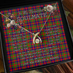 To My Beautiful Soulmate Necklace In Your Eyes I Have Found My Home Clan Gow Tartan Wishbone Dancing Necklace