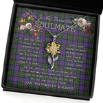 To My Beautiful Soulmate Sunflower Necklace In Your Eyes I Have Found My Home Clan MacCallum of Berwick Tartan Jewelry For Girlfriend, Tartan Sunflower Pendant Necklace, Scottish Tartan Jewelry, valentine necklace, necklace girlfriend, necklace for wife, cute necklaces for girlfriend, jewelry for girlfriend, to my soulmate necklace, to my future wife necklace
