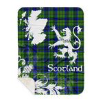 Sherpa Blanket - Tartan Blanket Thistle and Lion Scottish Clan Dixon Plaid Blanket, plaid sherpa blanket queen,purple sherpa blanket,queen sherpa blanket,queen size sherpa blanket,red sherpa blanket,scottish tartan blankets,sherpa blanket,sherpa christmas blanket
