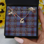 To My Beautiful Soulmate Necklace In Your Eyes I Have Found My Home Clan Rutherford Hunting Tartan Wishbone Dancing Necklace