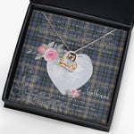Valentine Necklace Gift For Girlfriend Love Forever Necklace Clan MacDowall Tartan Necklace, Scottish Tartan Jewelry