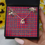 To My Beautiful Soulmate Necklace In Your Eyes I Have Found My Home Clan Hamilton Modern Tartan Wishbone Dancing Necklace