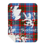 Sherpa Blanket - Tartan Blanket Thistle and Lion Scottish Clan Pentland Plaid Blanket, plaid sherpa blanket queen,purple sherpa blanket,queen sherpa blanket,queen size sherpa blanket,red sherpa blanket,scottish tartan blankets,sherpa blanket,sherpa christmas blanket